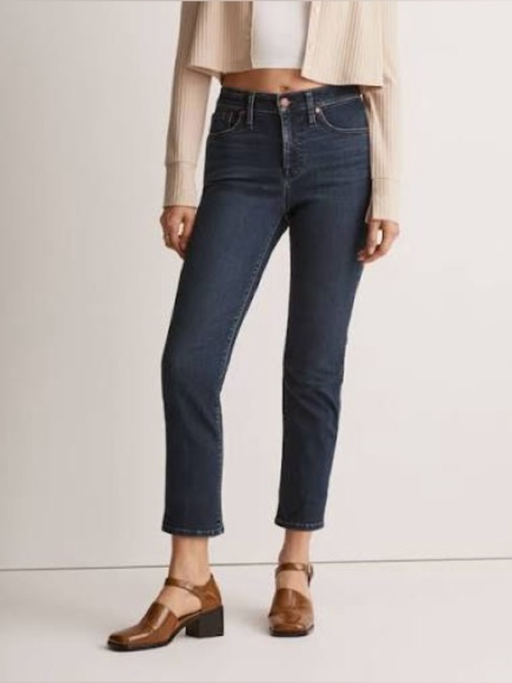 Madewell Mid-Rise Stovepipe Jeans Dark Wash Size 28